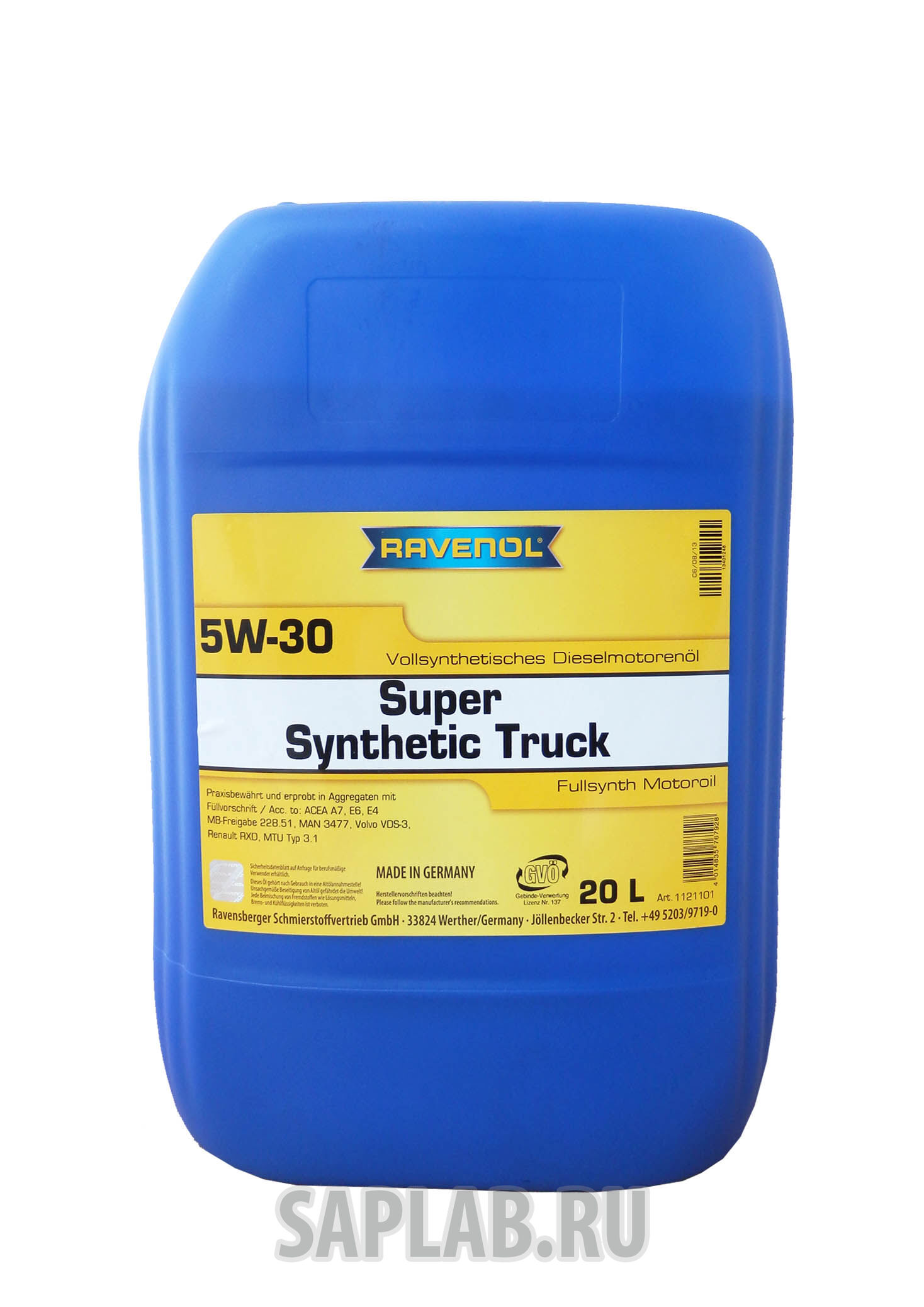 Купить запчасть RAVENOL - 4014835767928 Моторное масло Ravenol Super Synthetic Truck SAE 5W-30 20л