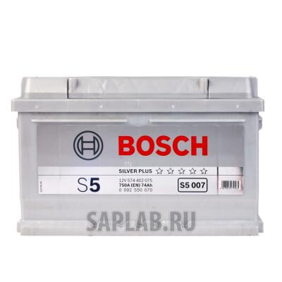 Купить запчасть  BOSCH - 0092S50070 Аккумулятор автомобильный BOSCH S5 Silver Plus 0 092 S50 070 74 Ач