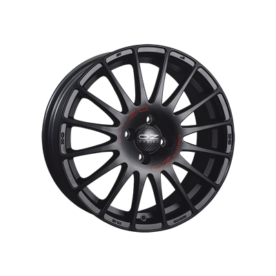 Купить запчасть OZ - WHS041418 Superturismo GT 19/8 ET35 Matt black + red lettering