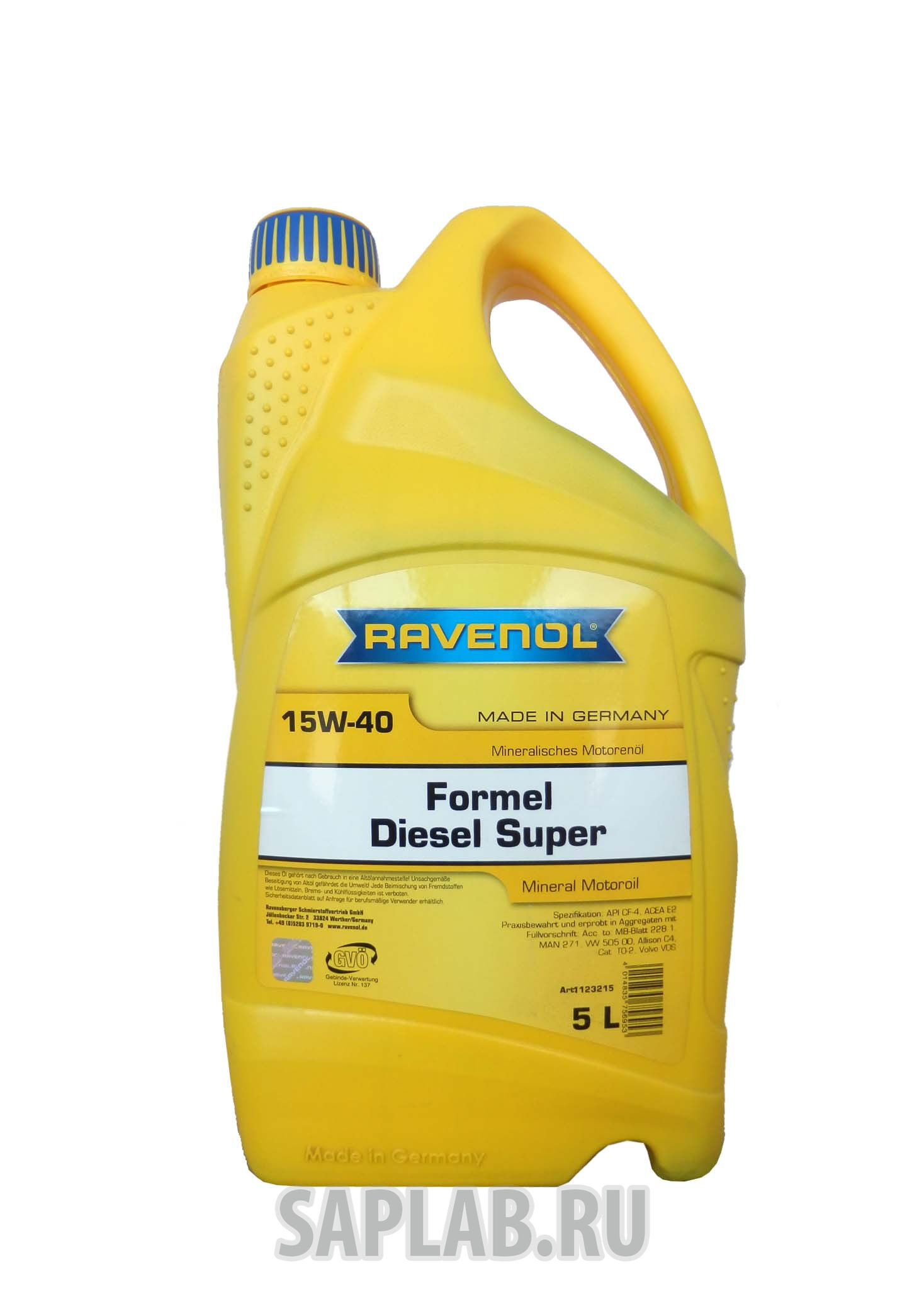 Купить запчасть RAVENOL - 4014835756953 Formel Diesel Super SAE 15W-40