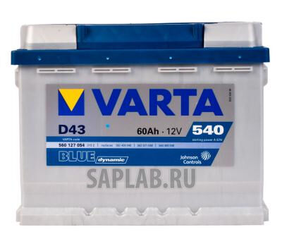 Купить запчасть  VARTA - 560127054 Аккумуляторная батарея Blue Dynamic 19.5/17.9 Рус 60ah 540a 242/175/190 Varta 560127054