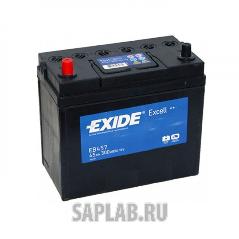 Купить запчасть  EXIDE - EB457 Аккумуляторная батарея 14.7/13.1 Рус 45ah 300a 234/127/220 EXIDE EB457