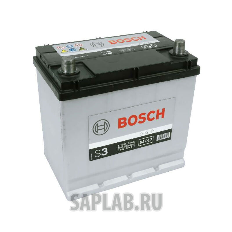 Купить запчасть  BOSCH - 0092S30170 Аккумулятор автомобильный BOSCH S3 0 092 S30 170 45 Ач