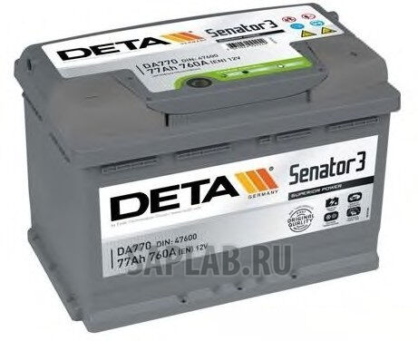 Купить запчасть  DETA - DA770 Аккумулятор автомобильный DETA DA770 77 Ач