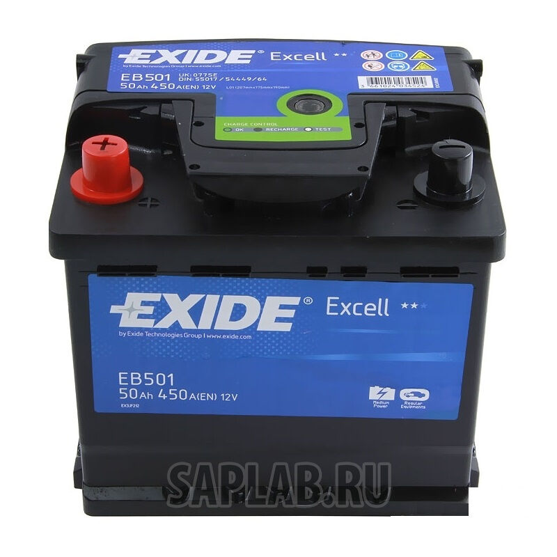 Купить запчасть  EXIDE - EB501 Аккумулятор автомобильный EXIDE EB501 50 Ач