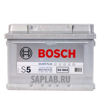 Купить запчасть  BOSCH - 0092S50040 Аккумулятор автомобильный BOSCH S5 Silver Plus 0 092 S50 040 61 Ач