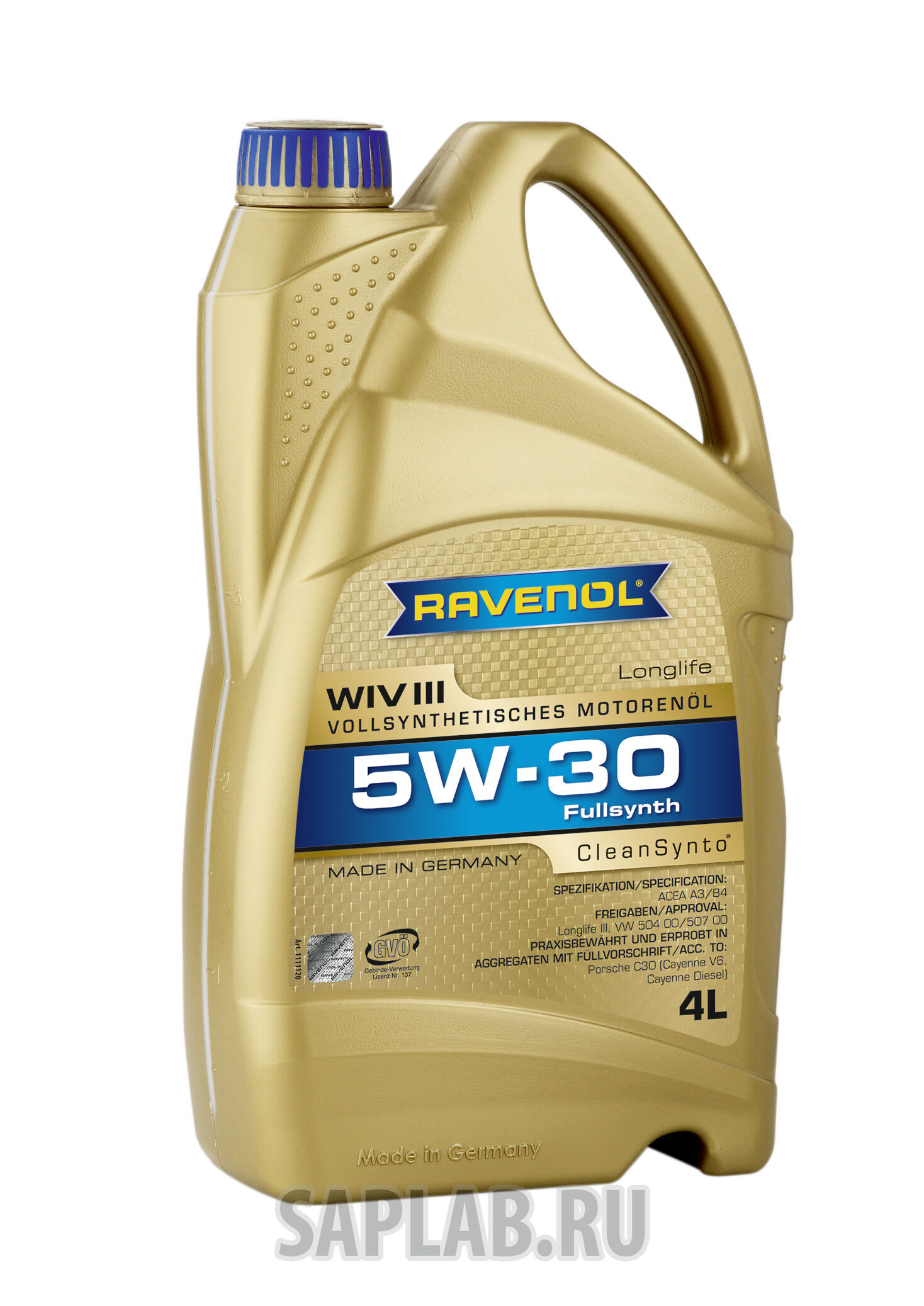 Купить запчасть RAVENOL - 4014835723191 WIV III SAE 5W-30 (4 л) new