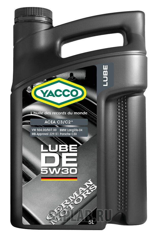 Купить запчасть YACCO - 305522 Моторное масло Yacco Lube DE VW 504/00/507/00 SN/CF 5W-30 5л