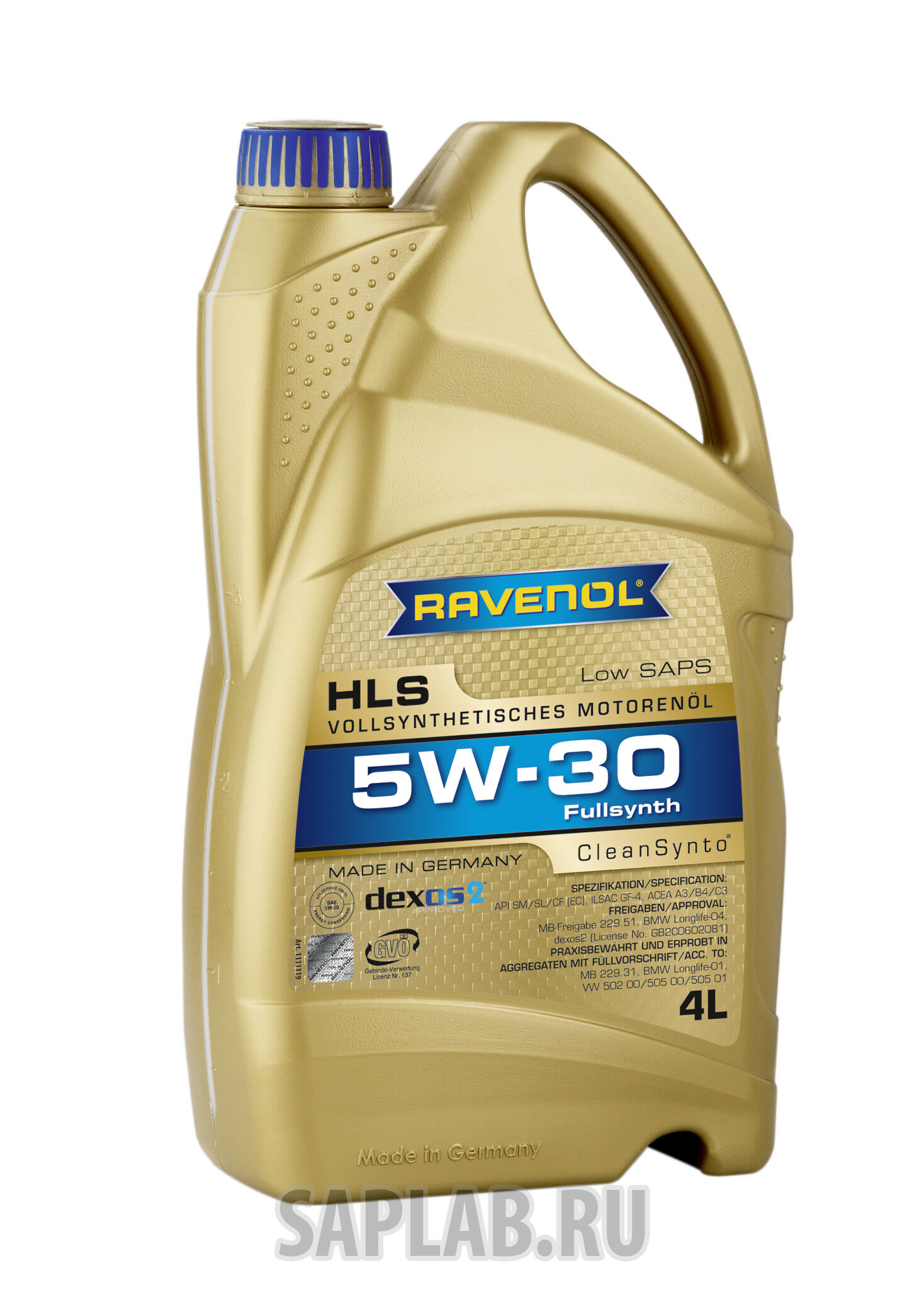 Купить запчасть RAVENOL - 4014835723092 Моторное масло Ravenol HLS SAE 5W-30 4л