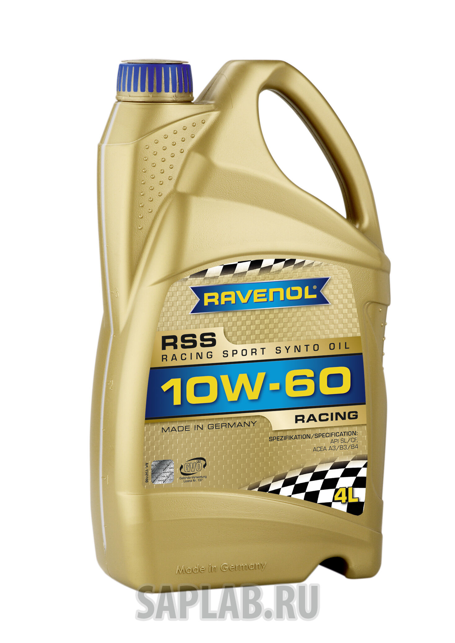 Купить запчасть RAVENOL - 4014835726796 Моторное масло Ravenol Racing Sport Synto SAE 10W-60 4л