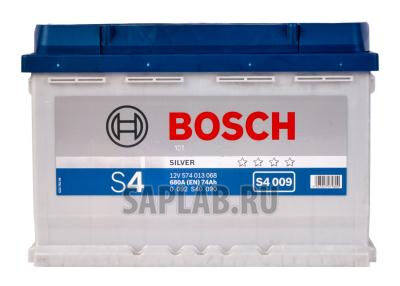 Купить запчасть  BOSCH - 0092S40090 Аккумулятор автомобильный BOSCH S4 Silver 0 092 S40 090 74 Ач