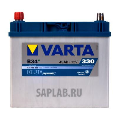 Купить запчасть  VARTA - 545158033 Аккумуляторная батарея BLUE DYNAMIC B34 19.5/17.9 45Ah 330A 238/129/227/ VARTA 545158033