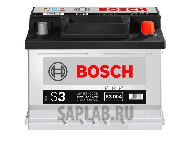 Купить запчасть  BOSCH - 0092S30041 Аккумулятор автомобильный BOSCH 0 092 S30 041 53 Ач