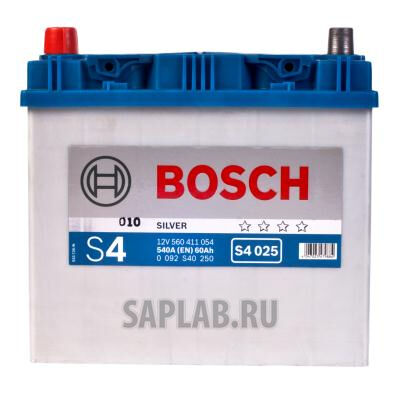 Купить запчасть  BOSCH - 0092S40250 Аккумулятор автомобильный BOSCH S4 Silver 0 092 S40 250 60 Ач