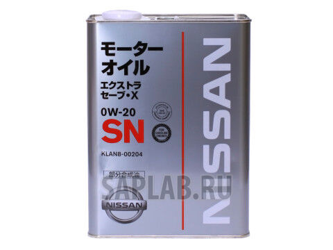 Купить запчасть NISSAN - KLAN800204 SN Extra Save X SAE 0W-20 (4л)