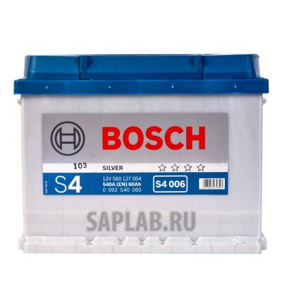 Купить запчасть  BOSCH - 0092S40060 Аккумулятор автомобильный BOSCH S4 Silver 0 092 S40 060 60 Ач