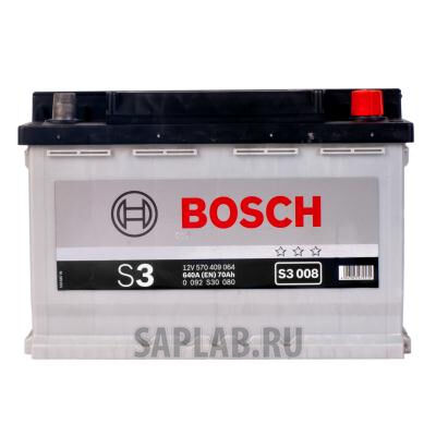 Купить запчасть  BOSCH - 0092S30080 Аккумулятор автомобильный BOSCH S3 0 092 S30 080 70 Ач