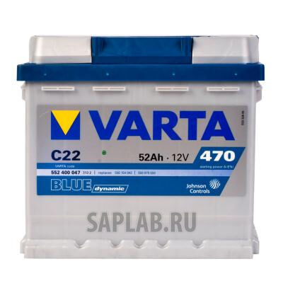 Купить запчасть  VARTA - 552400047 АккумуляторнаябатареяBLUEDYNAMIC19.5/17.9евро52Ah470A207/175/190\VARTA552400047