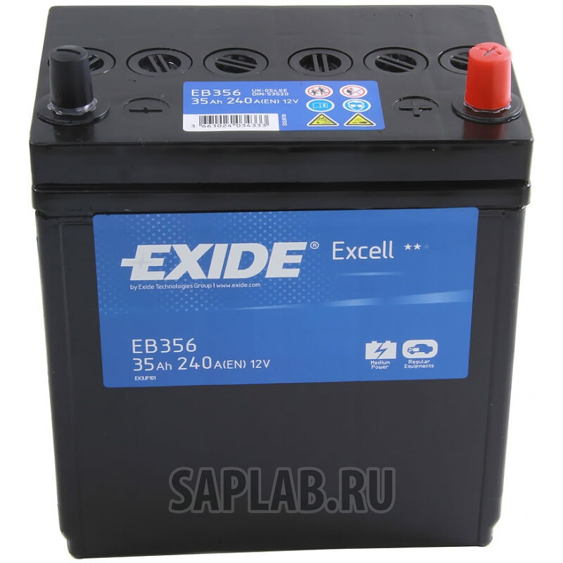 Купить запчасть  EXIDE - EB356 Аккумулятор автомобильный EXIDE EB356 35 Ач