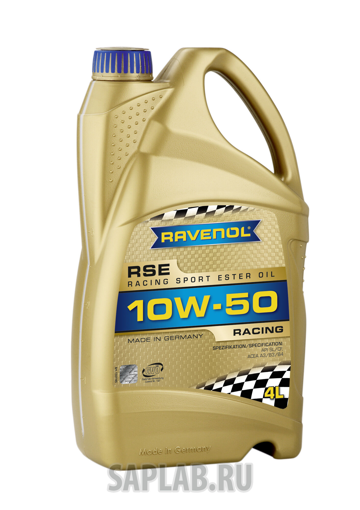 Купить запчасть RAVENOL - 4014835726895 Моторное масло Ravenol Racing Sport Ester SAE 10W-50 4л