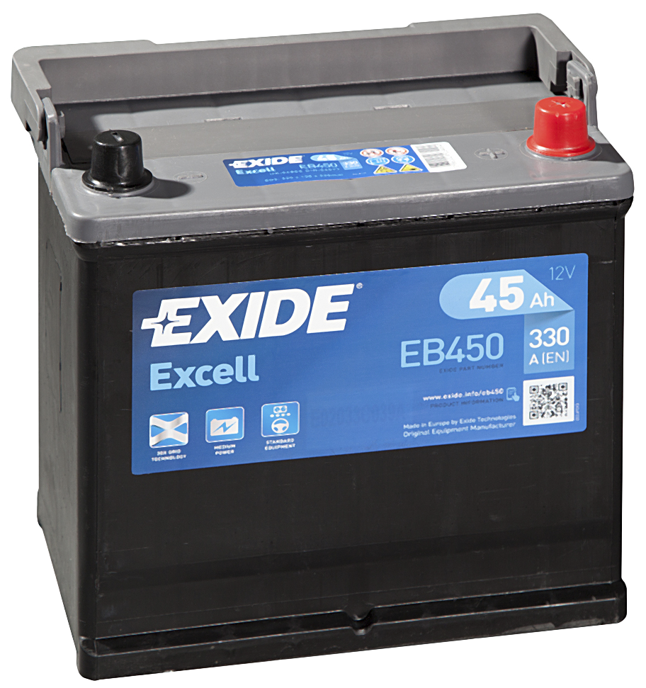 Купить запчасть  EXIDE - EB450 Аккумулятор автомобильный EXIDE EB450 45 Ач