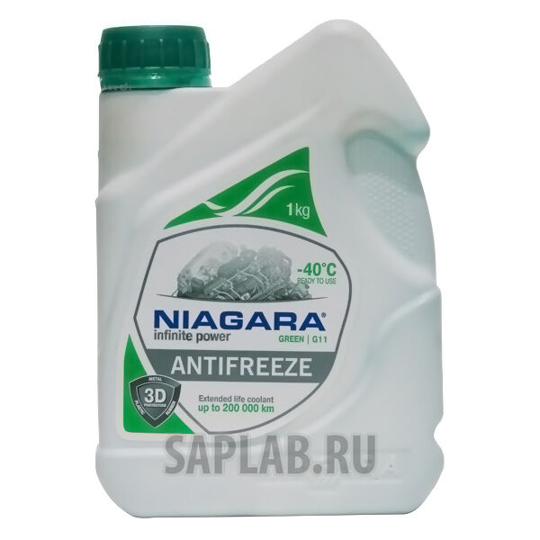 Купить запчасть NIAGARA - 001001002006 Антифриз Green G11 (зеленый), 1 л