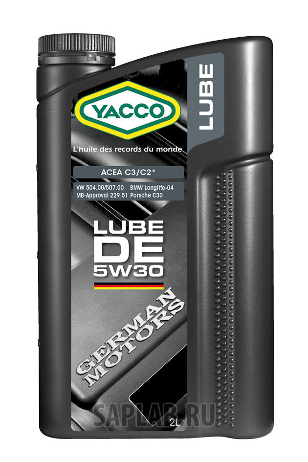 Купить запчасть YACCO - 305524 Моторное масло Yacco Lube DE VW 504/00/507/00 SN/CF 5W-30 2л