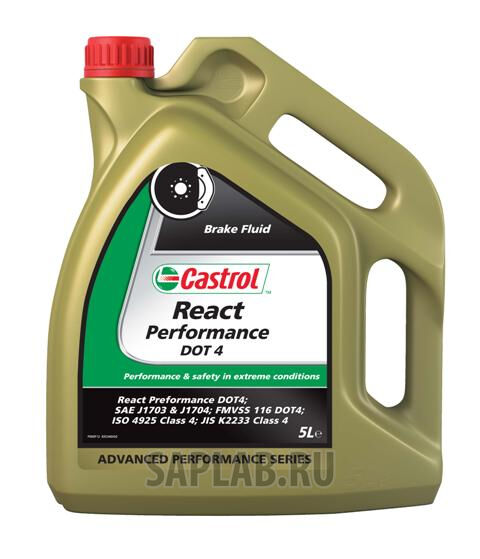 Купить запчасть CASTROL - 15038A Синтетическая тормозная жидкость React Performance, 5л