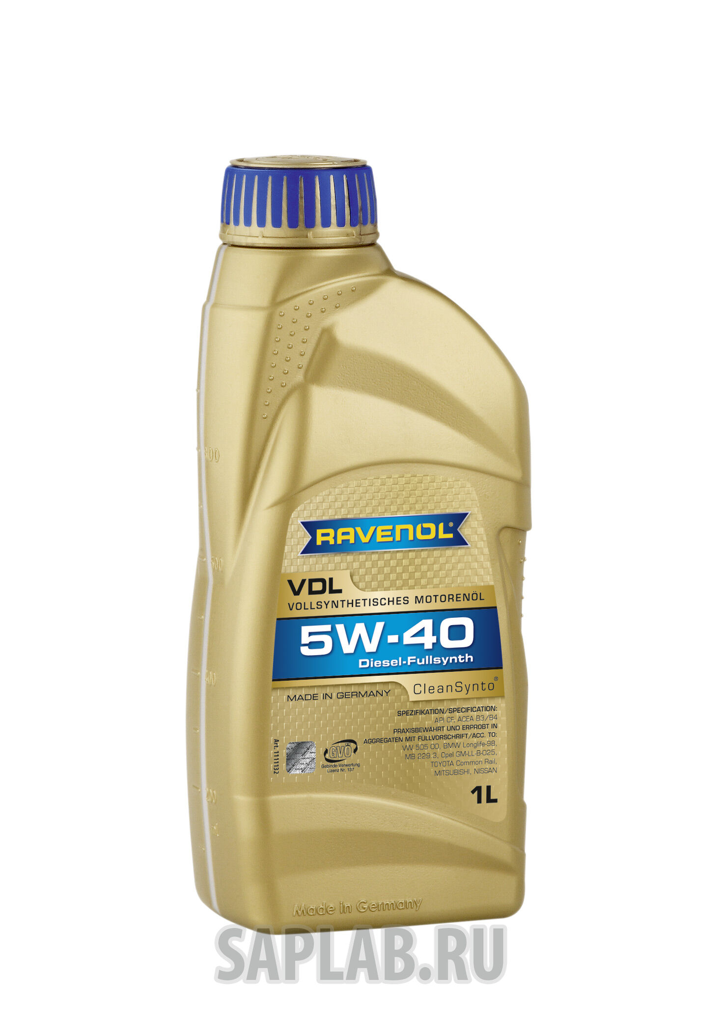 Купить запчасть RAVENOL - 4014835723719 VDL SAE 5W-40 ( 1л) new