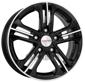 Купить запчасть RAPID - R28273 RAPID TRINITY АЛМАЗ (KC615) 6.0X15 5/100 ET38 d57.1 /black/ [r28273]