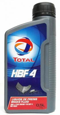 Купить запчасть TOTAL - 110605 Тормозная жидкость DOT 4, "Brake Fluid HBF 4", 0.5л