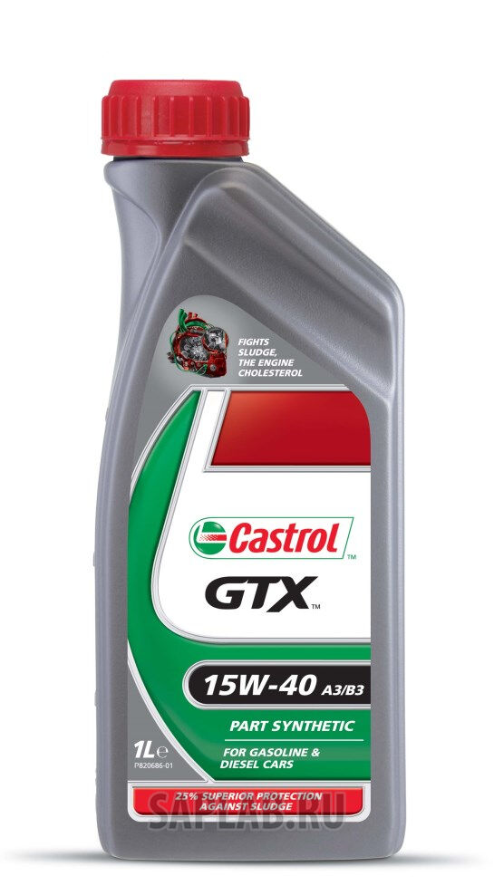 Купить запчасть CASTROL - 14F733 Моторное масло Castrol GTX 15W-40 1 л