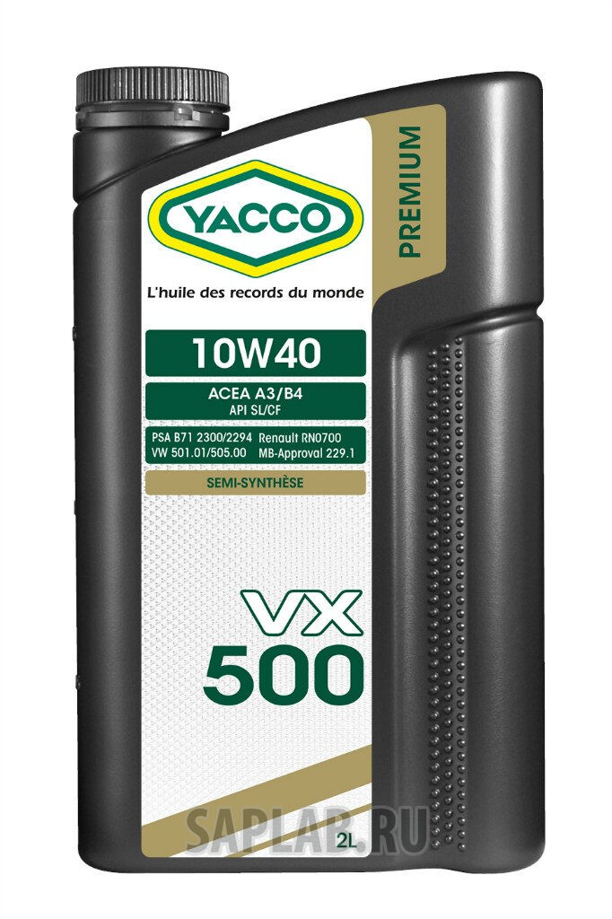 Купить запчасть YACCO - 303124 Моторное масло Yacco VX 500 SL/CF 10W-40 2л