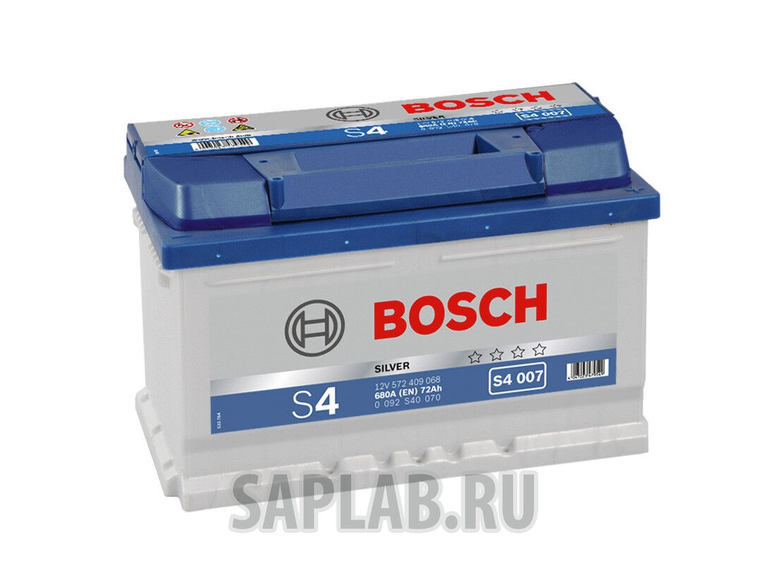 Купить запчасть  BOSCH - 0092S40070 Аккумулятор автомобильный BOSCH S4 Silver 0 092 S40 070 72 Ач