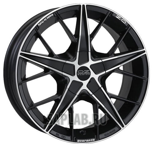 Купить запчасть OZ - WHS069004 Quaranta 4 16/7 ET25 Matt black + diamond cut