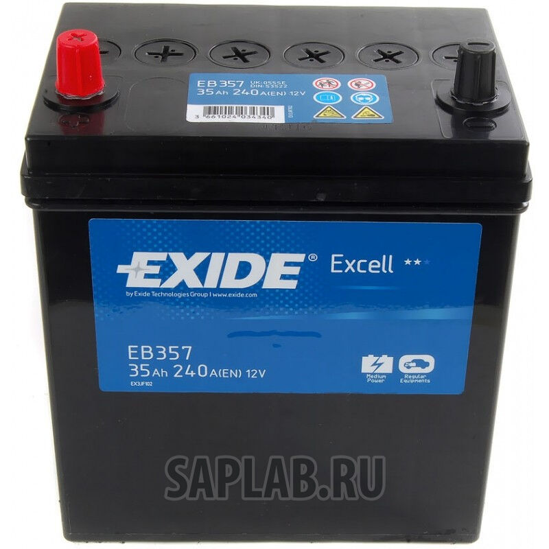 Купить запчасть  EXIDE - EB357 Аккумулятор автомобильный EXIDE EB357 35 Ач